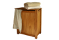 Portabiancheria in legno colore ciliegio stile antico